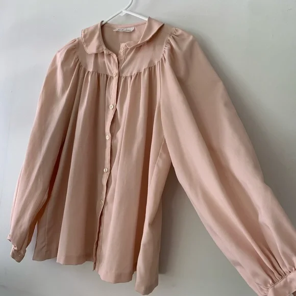 60’s True Vintage pale pink poet blouse - Picture 9 of 9